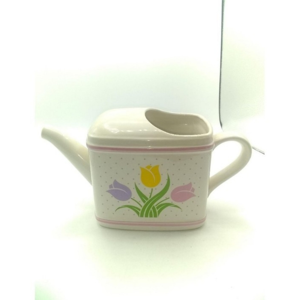 1985 Teleflora Tulip Watering Can Planter Spring